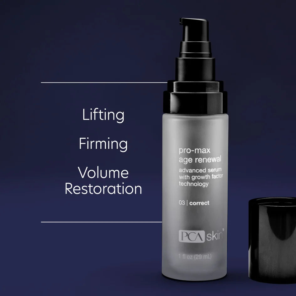 PCA SKIN Pro-Max | Age Renewal Suero antienvejecimiento avanzado con tecnología de microfactores de crecimiento 1 oz