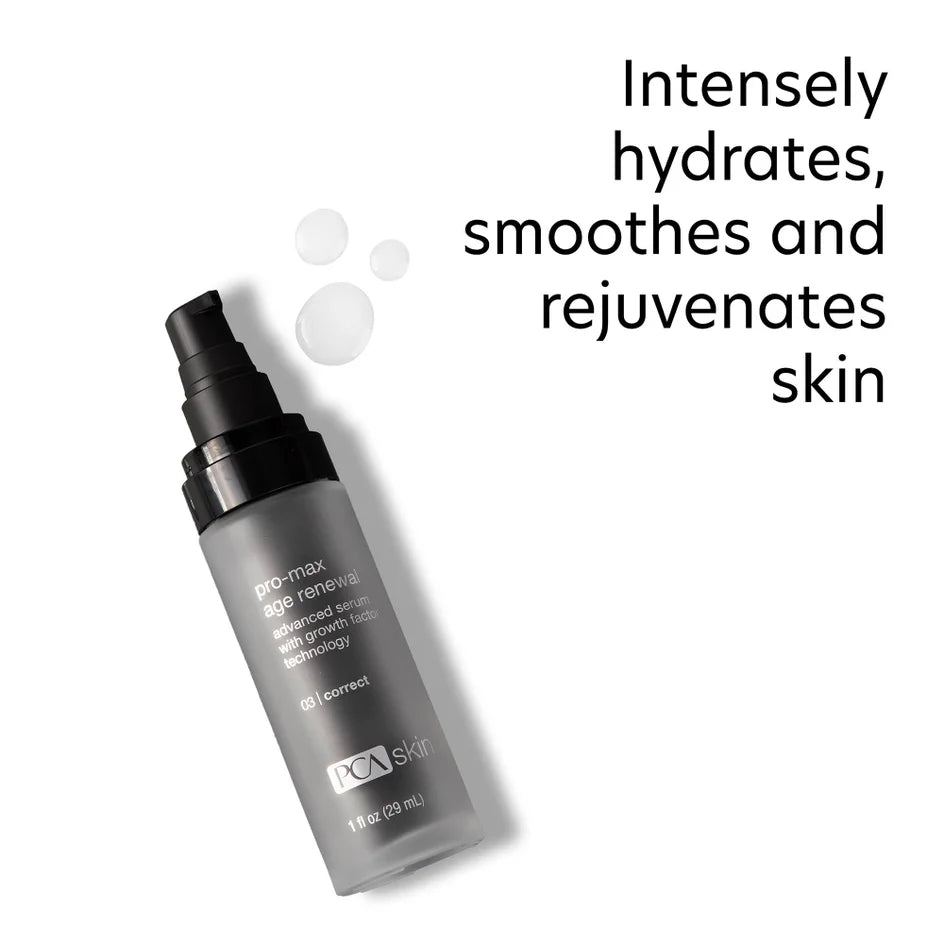 PCA SKIN Pro-Max | Age Renewal Suero antienvejecimiento avanzado con tecnología de microfactores de crecimiento 1 oz
